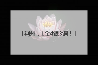 荆州，1金4银3铜！