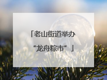 老山街道举办“龙舟粽市”