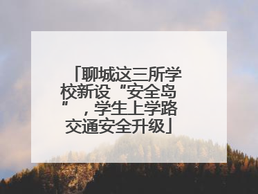 聊城这三所学校新设“安全岛”，学生上学路交通安全升级