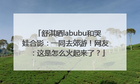 舒淇晒labubu和哭娃合影：一同去郊游！网友：这是怎么火起来了？