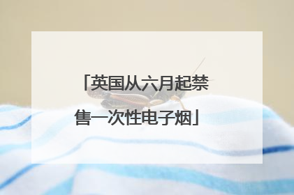 英国从六月起禁售一次性电子烟