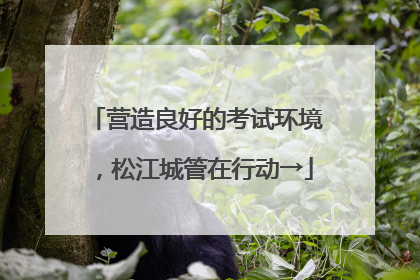营造良好的考试环境，松江城管在行动→