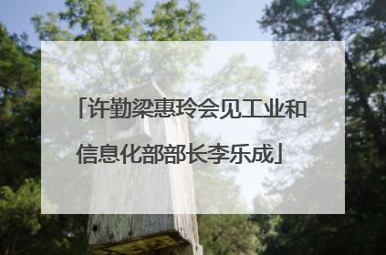 许勤梁惠玲会见工业和信息化部部长李乐成