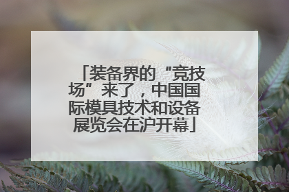 装备界的“竞技场”来了，中国国际模具技术和设备展览会在沪开幕