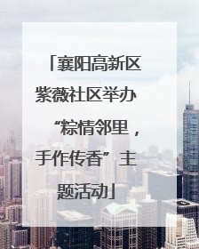 襄阳高新区紫薇社区举办“粽情邻里，手作传香”主题活动