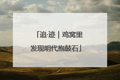 追·迹｜鸡窝里发现明代抱鼓石