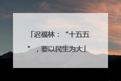 迟福林：“十五五”，要以民生为大