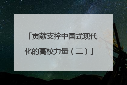 贡献支撑中国式现代化的高校力量（二）