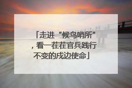 走进“候鸟哨所”，看一茬茬官兵践行不变的戍边使命
