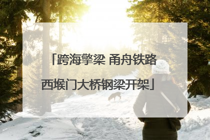 跨海擎梁 甬舟铁路西堠门大桥钢梁开架