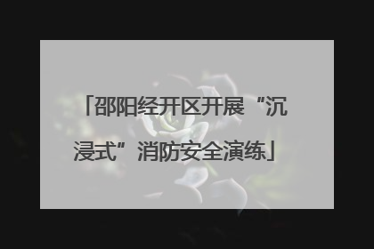 邵阳经开区开展“沉浸式”消防安全演练