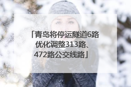 青岛将停运隧道6路 优化调整313路、472路公交线路