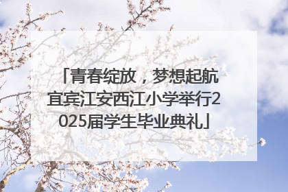 青春绽放，梦想起航 宜宾江安西江小学举行2025届学生毕业典礼