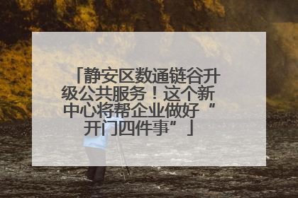静安区数通链谷升级公共服务！这个新中心将帮企业做好“开门四件事”