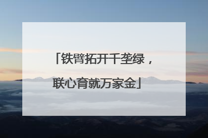 铁臂拓开千垄绿，联心育就万家金