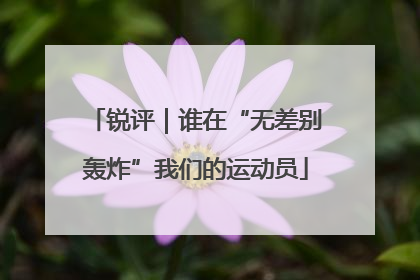锐评｜谁在“无差别轰炸”我们的运动员