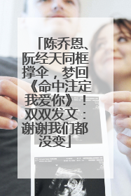 陈乔恩、阮经天同框撑伞，梦回《命中注定我爱你》！双双发文：谢谢我们都没变