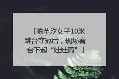 陈芋汐女子10米跳台夺冠后，现场看台下起“娃娃雨”