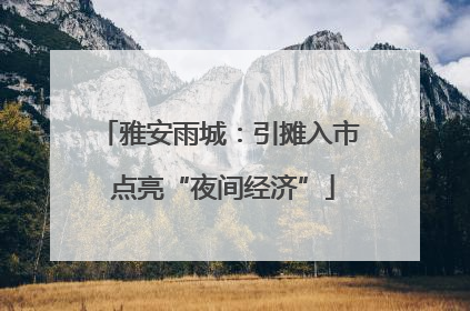 雅安雨城：引摊入市 点亮“夜间经济”