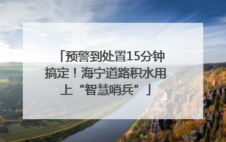 预警到处置15分钟搞定！海宁道路积水用上“智慧哨兵”