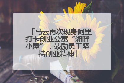 马云再次现身阿里打卡创业公寓“湖畔小屋”，鼓励员工坚持创业精神