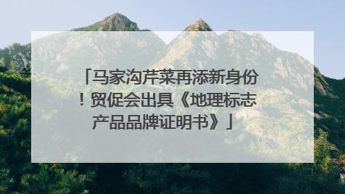 马家沟芹菜再添新身份！贸促会出具《地理标志产品品牌证明书》