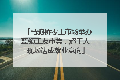 马驹桥零工市场举办蓝领工友市集，超千人现场达成就业意向