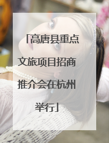 高唐县重点文旅项目招商推介会在杭州举行