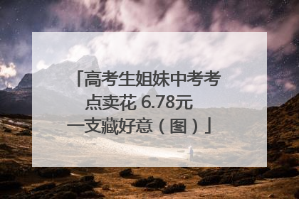 高考生姐妹中考考点卖花 6.78元一支藏好意（图）
