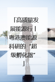 高质量发展能源行丨粤港澳能源科研的“超级孵化器”