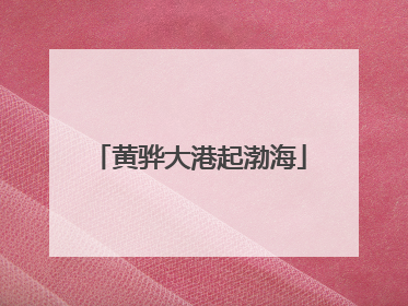 黄骅大港起渤海