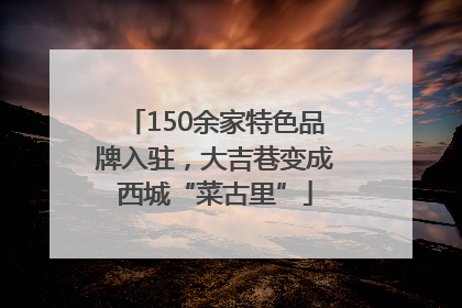 150余家特色品牌入驻，大吉巷变成西城“菜古里”