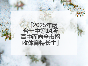 2025年烟台一中等14所高中面向全市招收体育特长生