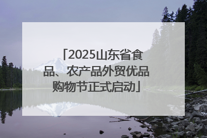 2025山东省食品、农产品外贸优品购物节正式启动