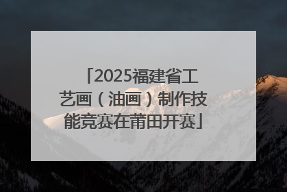 2025福建省工艺画（油画）制作技能竞赛在莆田开赛