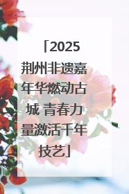 2025荆州非遗嘉年华燃动古城 青春力量激活千年技艺