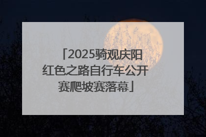2025骑观庆阳红色之路自行车公开赛爬坡赛落幕