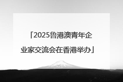 2025鲁港澳青年企业家交流会在香港举办