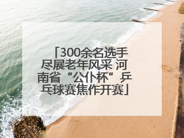 300余名选手尽展老年风采 河南省“公仆杯”乒乓球赛焦作开赛