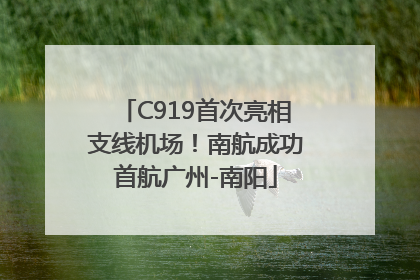 C919首次亮相支线机场！南航成功首航广州-南阳