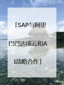 SAP与阿里巴巴达成云和AI战略合作