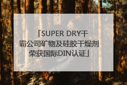 SUPER DRY干霸公司矿物及硅胶干燥剂荣获国际DIN认证
